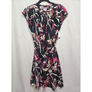 Pippa Floral Belted Swing Dress with Pockets Size 2